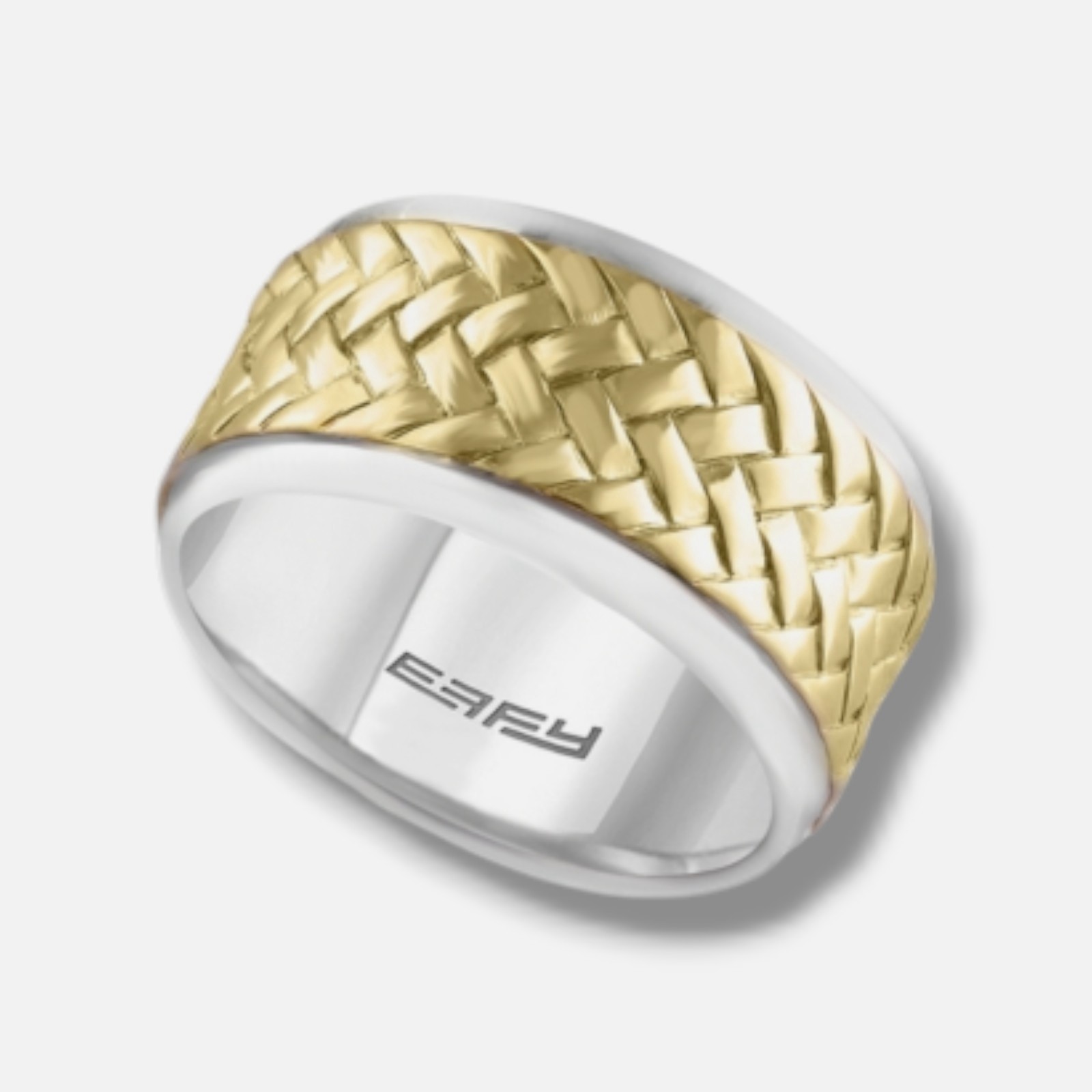 Effy Men’s 925 Sterling Silver Solid Fill Band Ring Size 10