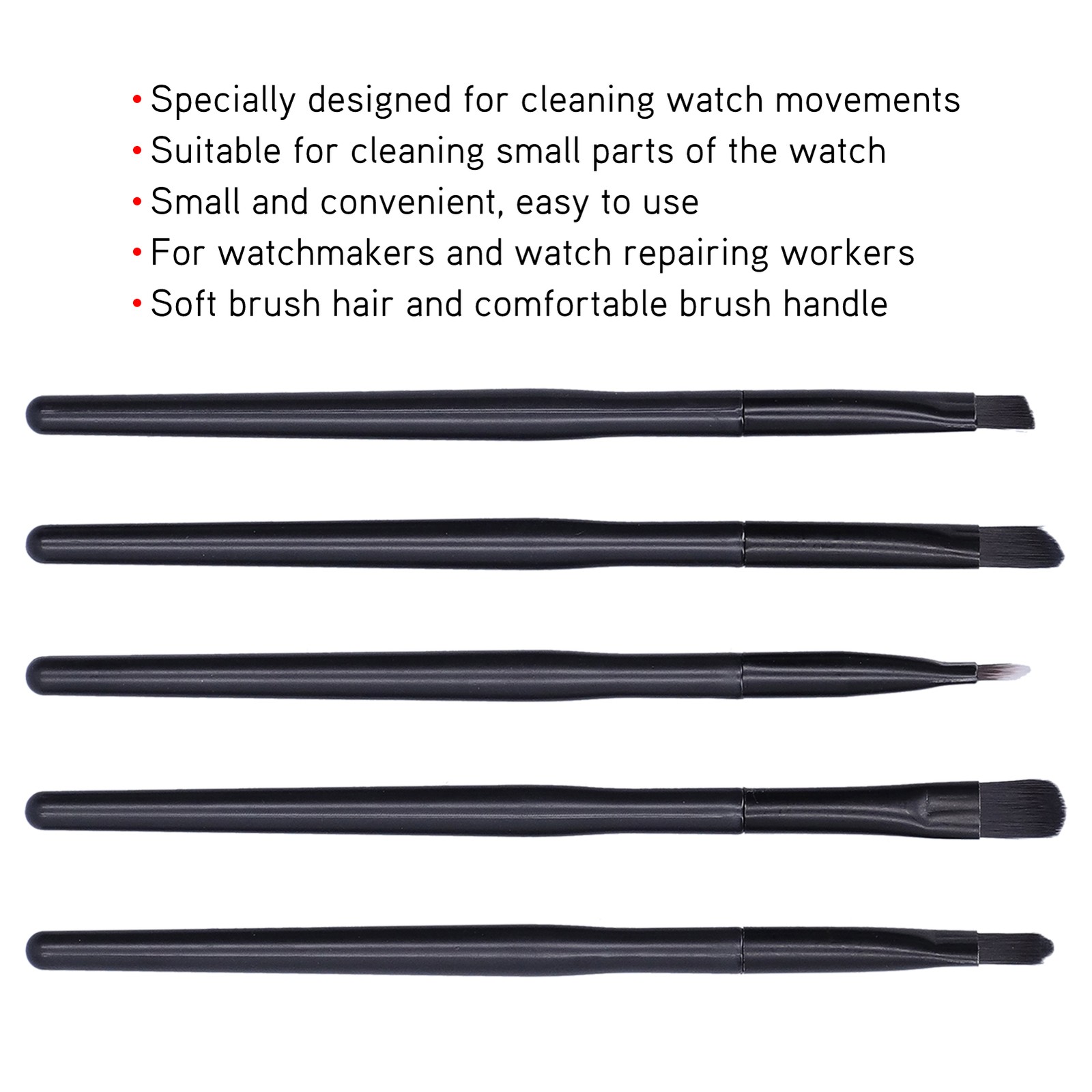 Watch Cleaning Brush Set Wristwatch Movement Small Part Cleaning Soft Brushes