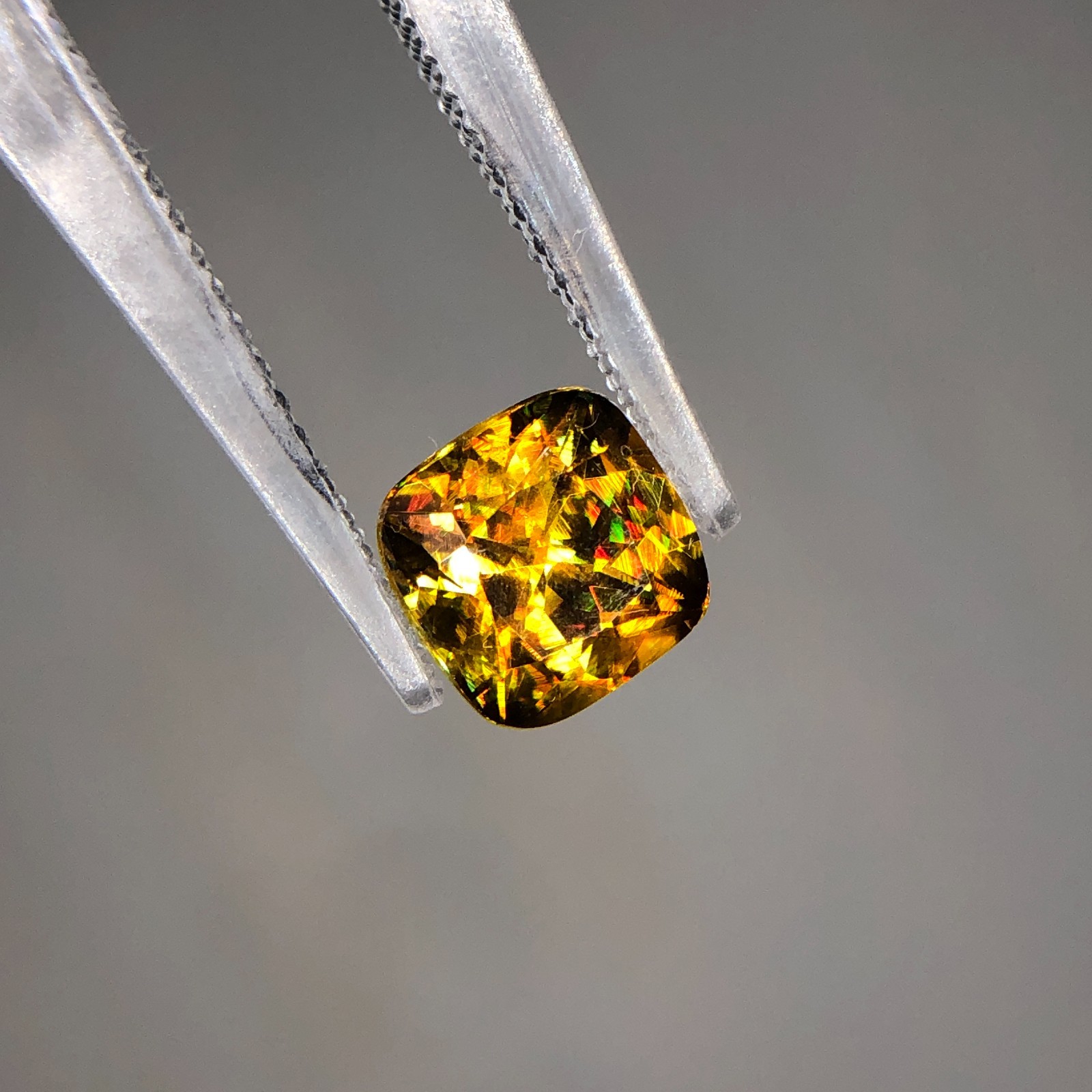 1.45 Ct Natural Full Fire Sphene Titanite | Cushion Cut Gemstone | For Jewelry