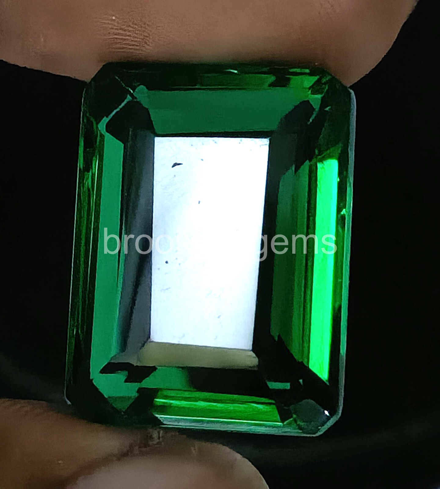 Natural Green Emerald 26.75 Ct Emerald Cut EGL Zambia Loose Gemstone 5ART
