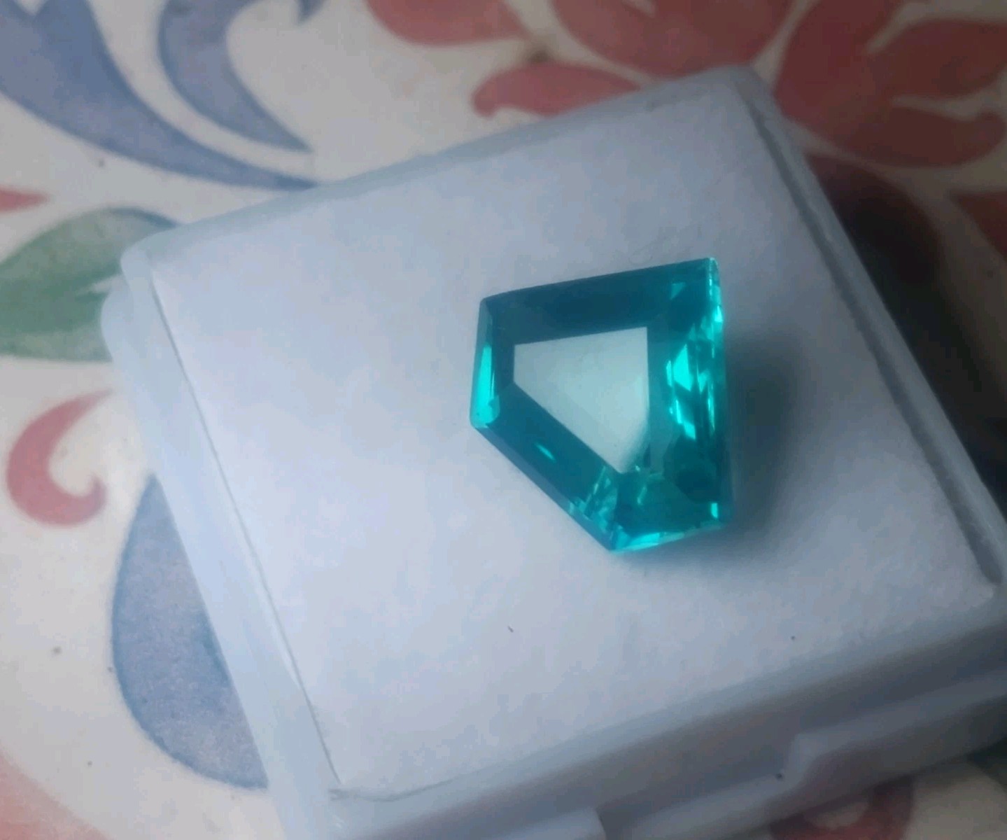 5.85ct Serendibite Green Bluish Unheated AGL Certified Fancy 10.5×12.5×5.7mm