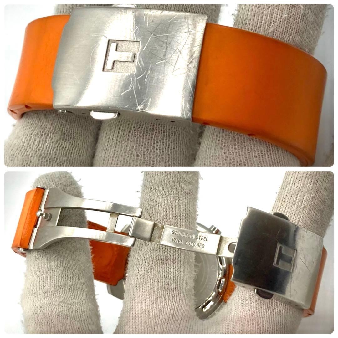 Tissot T-Touch QZ Orange Mens Quartz Watch Japan Non-Working 075870