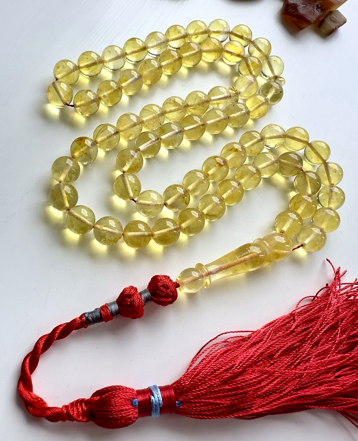 Natural Baltic Amber 29g. Islamic Prayer Rosary 9mm. 66 Beads Tasbih Misbaha