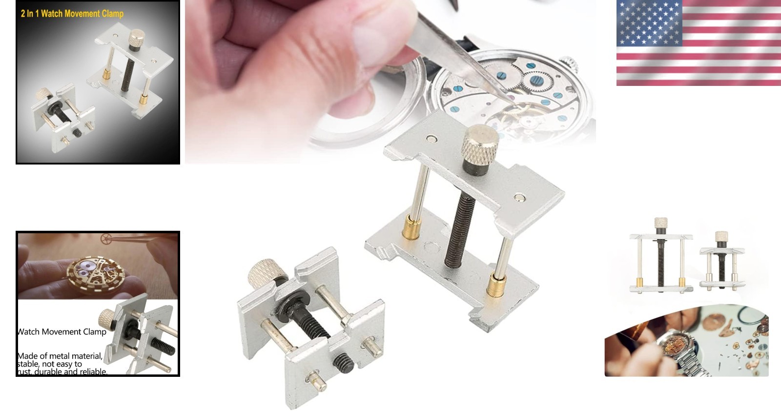 Easy-to-Use Metal Watch Movement Holder – Perfect for Hobbyists & Professionals