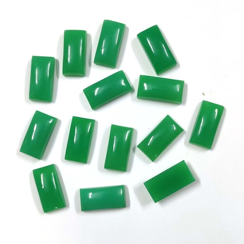 Natural Chrysoprase Rectangle Cabochon 6x8mm to 12x16mm Loose Gemstone