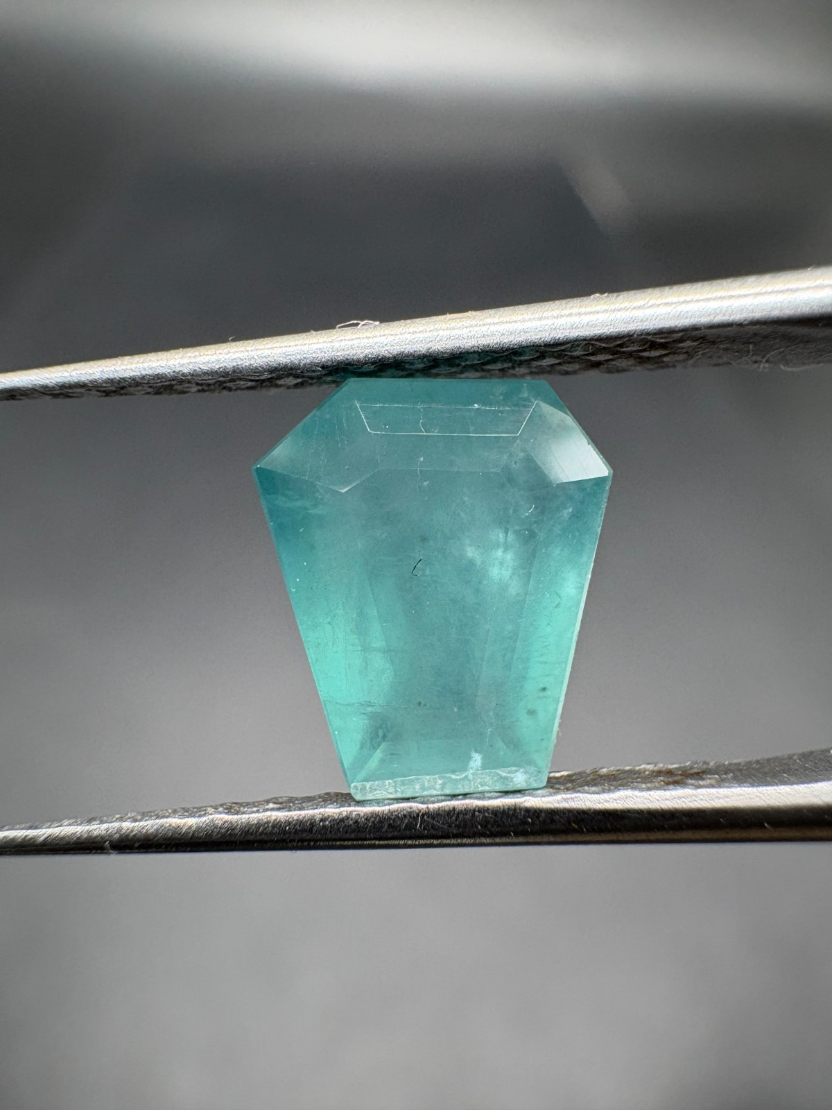 Natural Grandidierite Coffin Gemstone, Greenish Blue, Madagascar Origin TCW 1.90