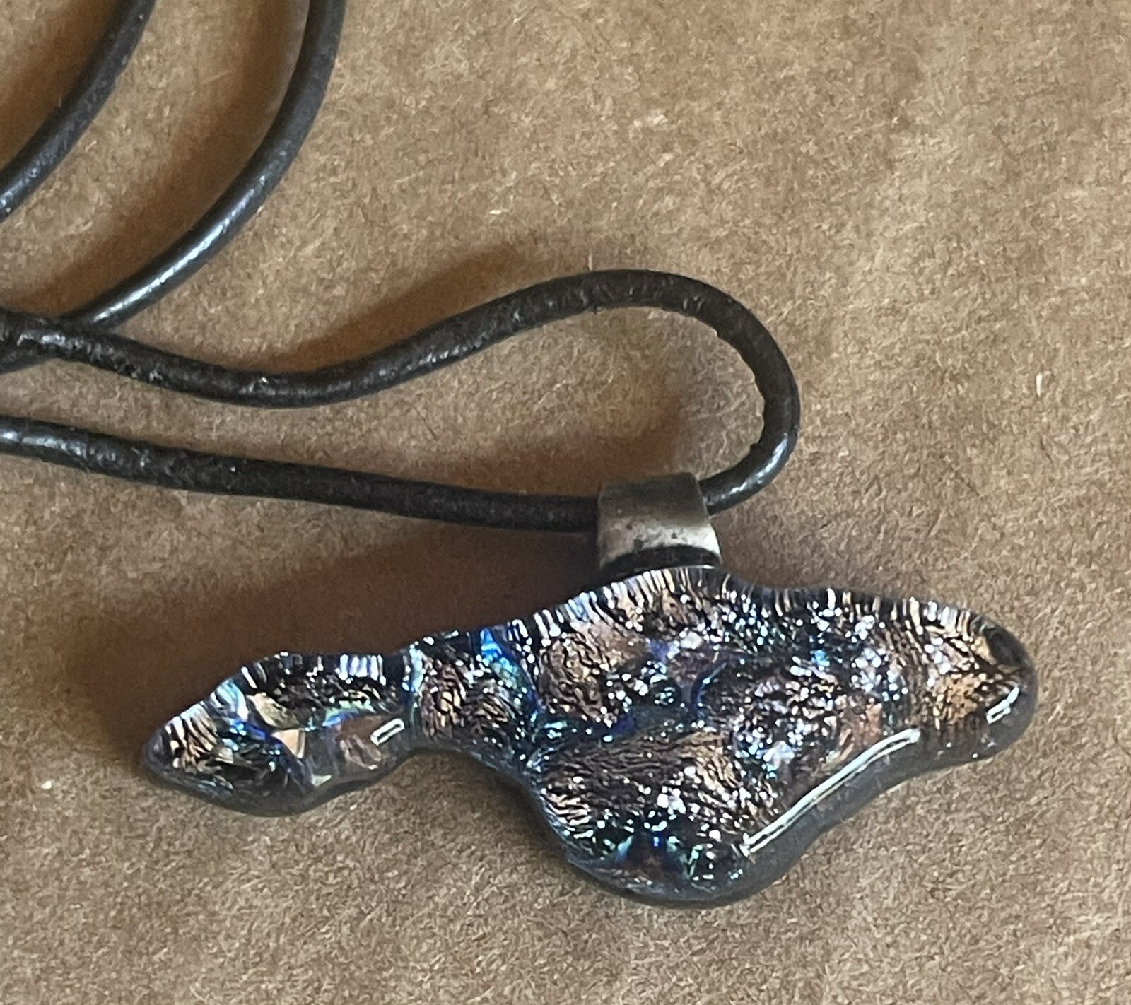 CATALINA ISLAND, OUTLINE OF ISLAND, ARTISAN NECKLACE, HANDMADE, NWOT