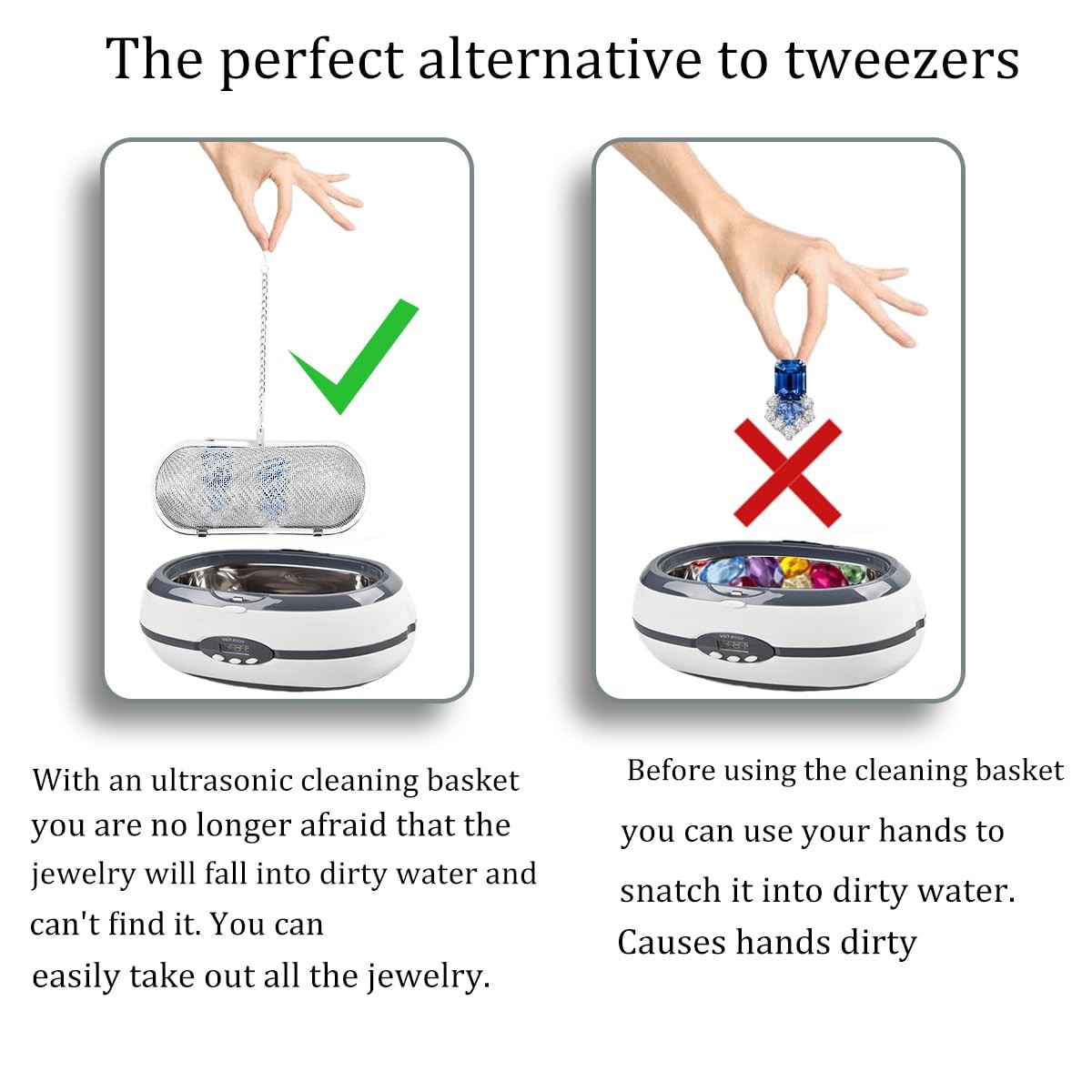 Ultrasonic Cleaner Basket Stainless Steel Basket for Ultrasonic Jewelry Cleaner
