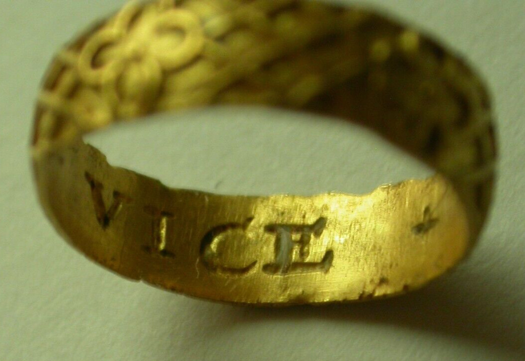 Gold posy ring 16th Century -Tiny 6 Months-1 year baby