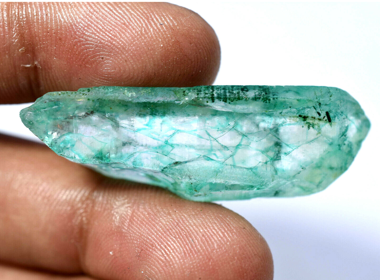 Natural Green Brazilian Crystal Quartz 59.55 Ct Top Quality Beautiful Rough