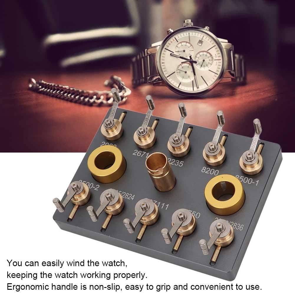 10PCS+ Watch Winder Alloy Steel Watch Winder Repair Tools Ergonomic Non-Slip SET