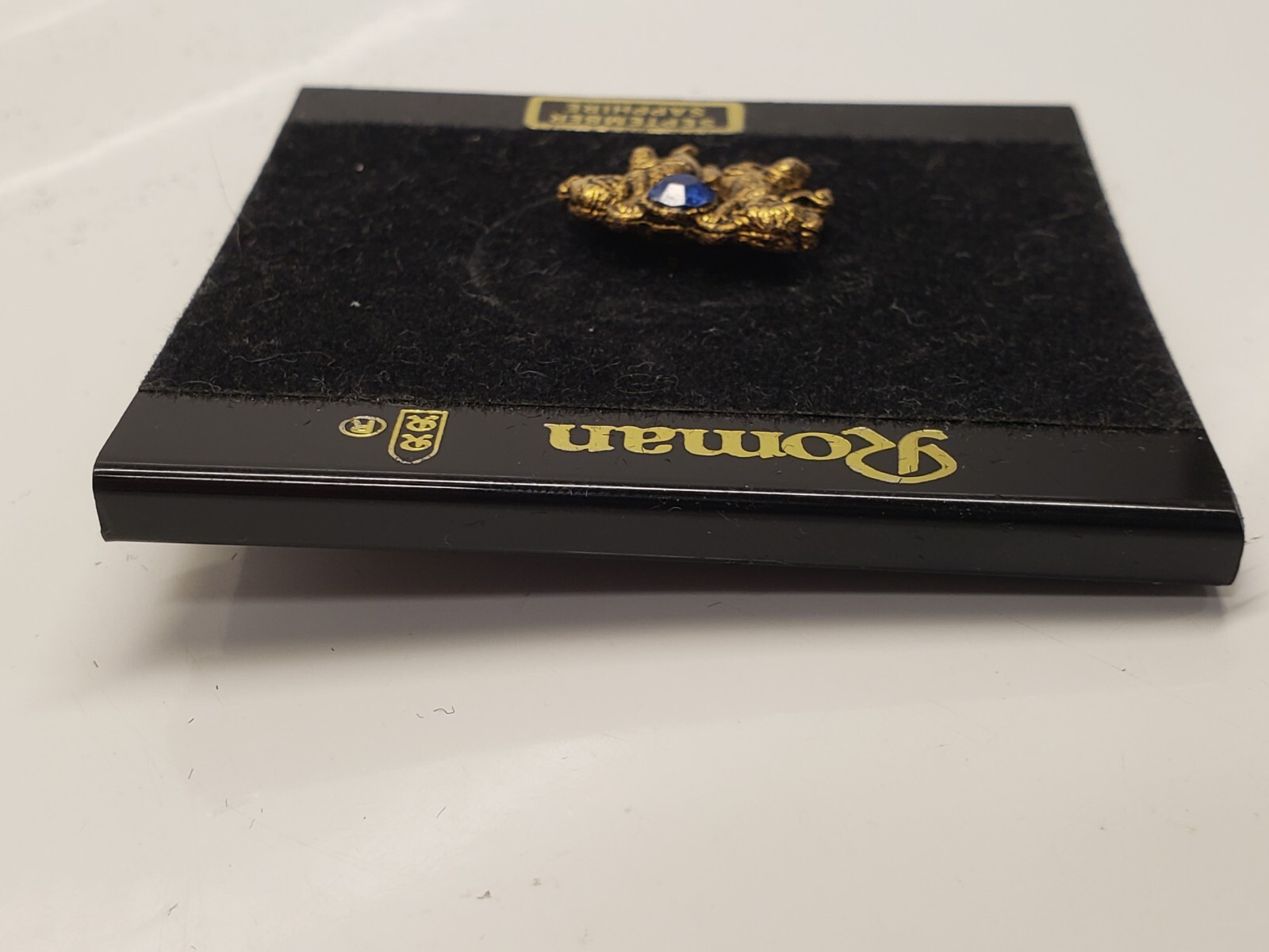 NEW ROMAN INC 2 Angels Holding September Sapphire Birthstone Blue Pin Brooch