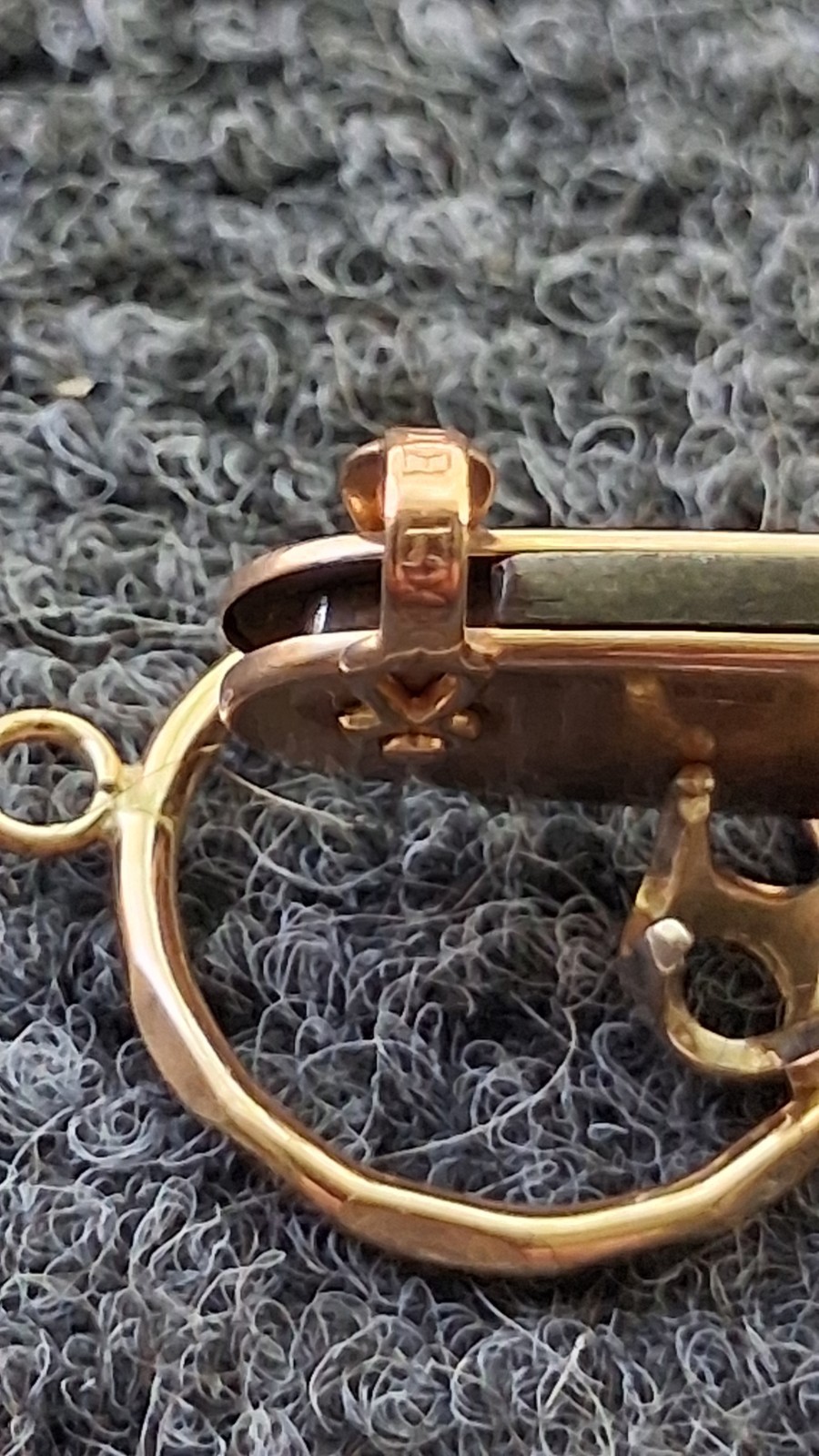 Vintage 10K Gold Watch Fob 2 Blade Pocket Knife with Pipe Cleaning Tool