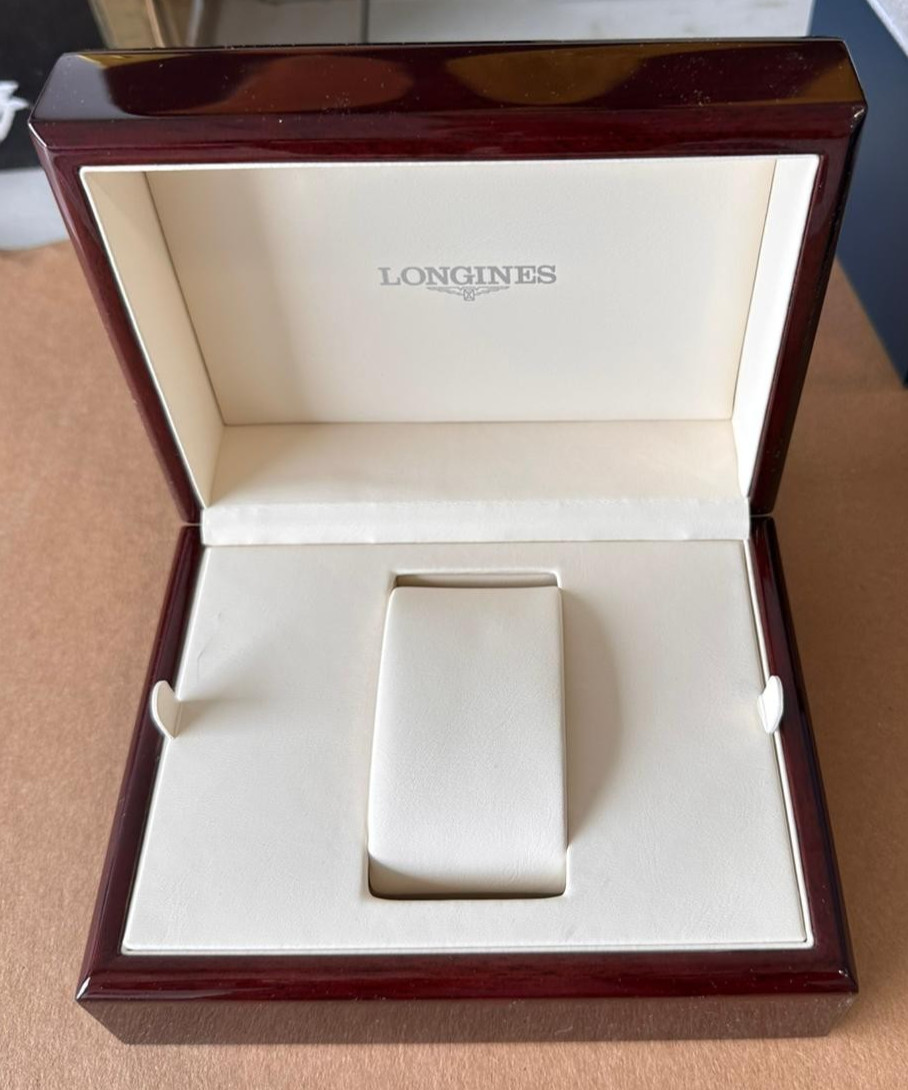 Longines Wooden Watch Presentation Display Box, 6.75x5x3.25 – Brand New