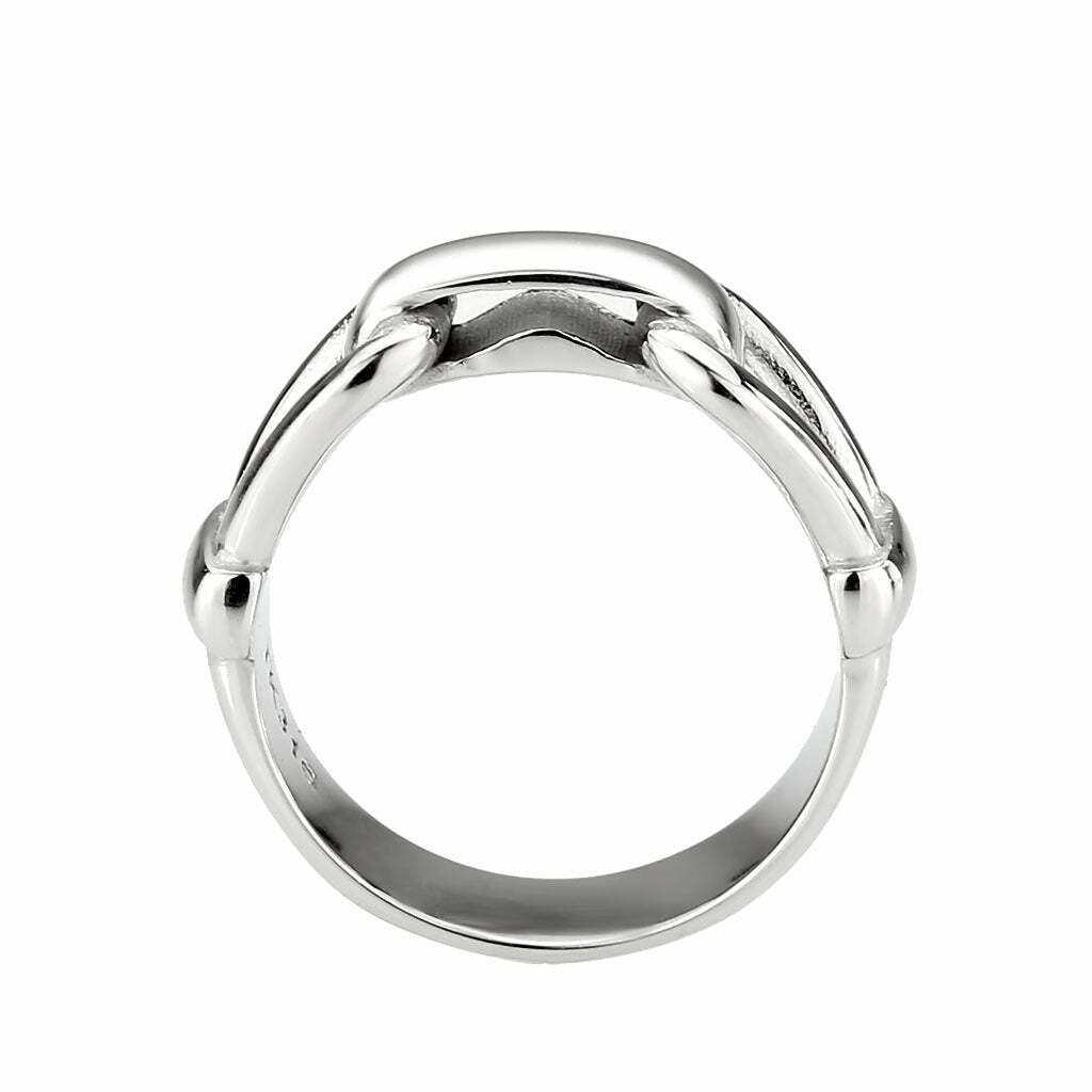 TK3803 – High polished (no plating) Stainless Steel Ring with NoStone in No