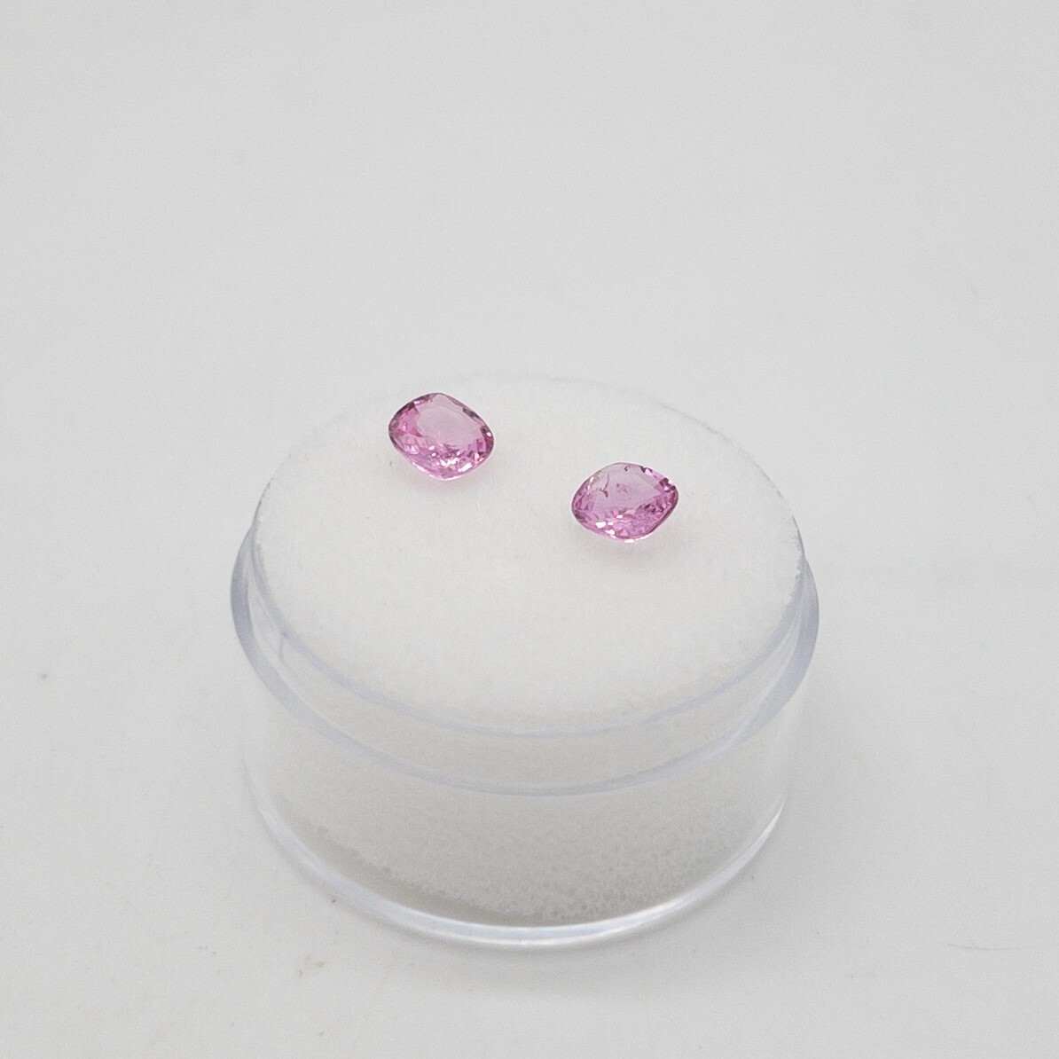 $2400 1.06ct Cushion Cut Natural Pink Sapphire MATCHED PAIR LOOSE GEM SET