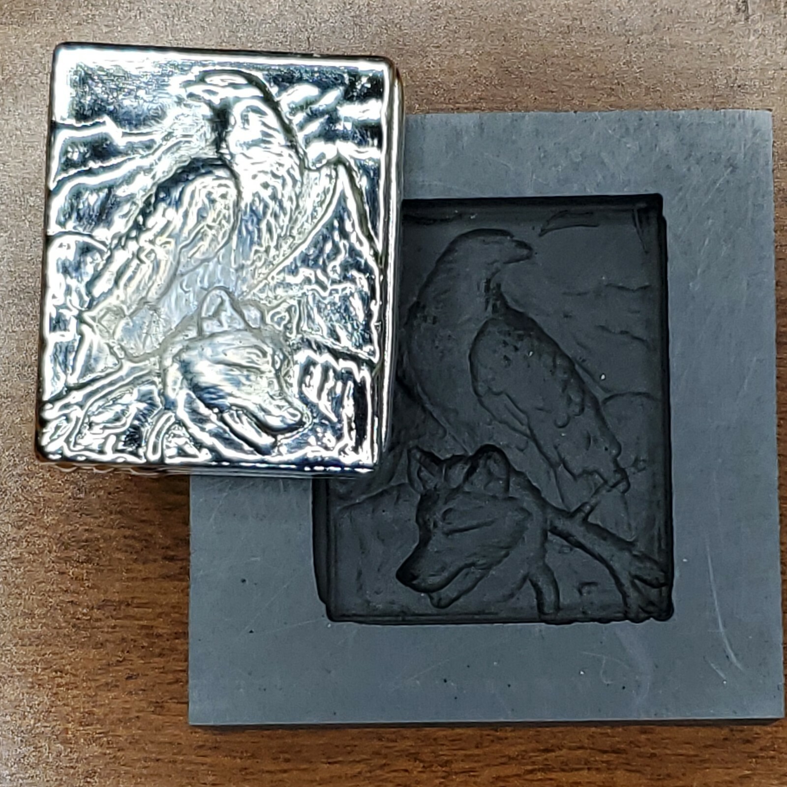 Eagle wolf 3D Graphite Ingot Mold for Gold Silver Copper Tin Melting Casting