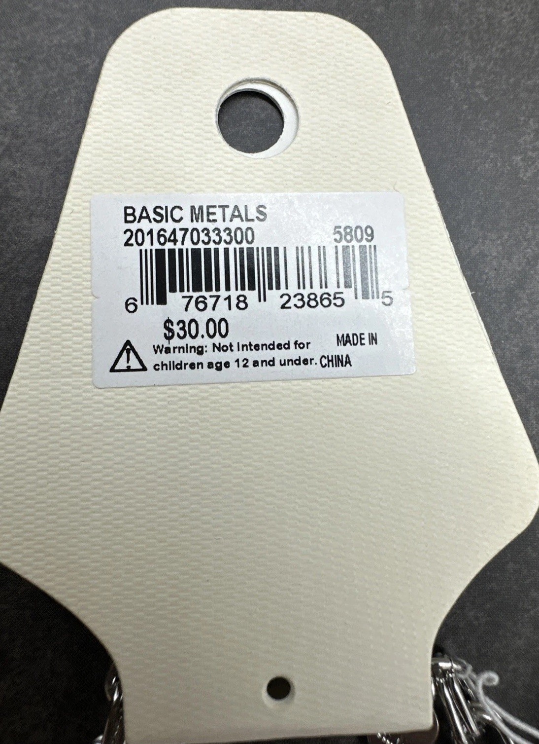 New Directions Basic Metals Art Deco Hammered Circled Silver Tone Necklace NWT