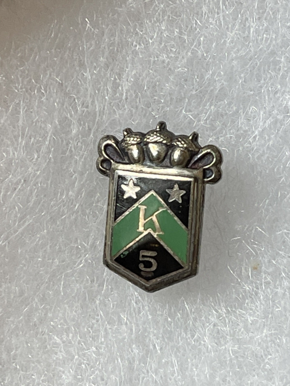 VTG S.S. Kresge Company 5 Years Service Pin Sterling K Mart Enamel Lapel Tie