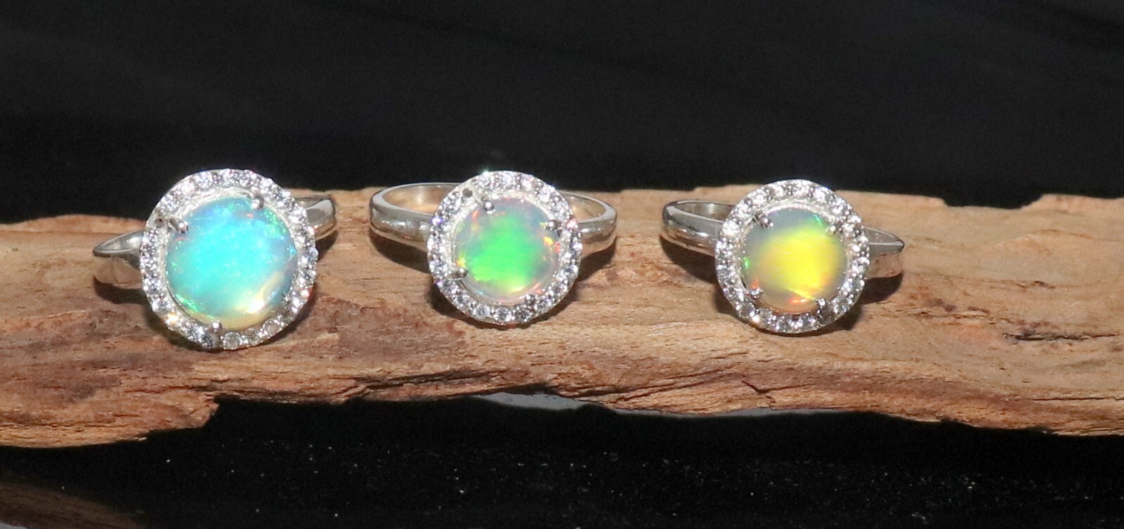 fire opal ring with 925 silver opal gemstone ring unisex rings Natural Ethiopian