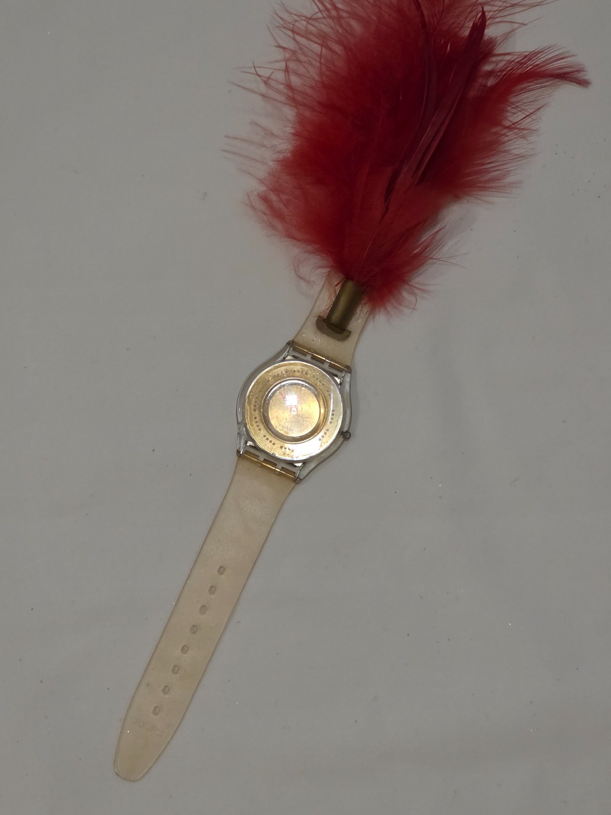 Rare 2003 Swatch Skin PLUME DE FETE SFK136 Ultra-Thin Swiss Watch Vintage