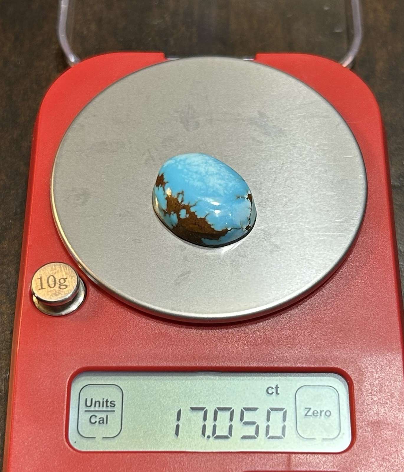 Egyptian Turquoise Cabochon, 17.0 carats, bright blue, ships from Arizona