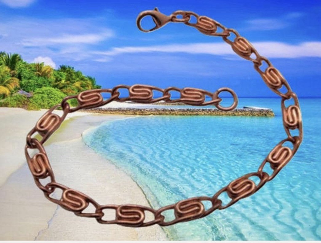 Solid Copper Anklet CA606G -3/16 inch wide – 8 to 11 inch lengths