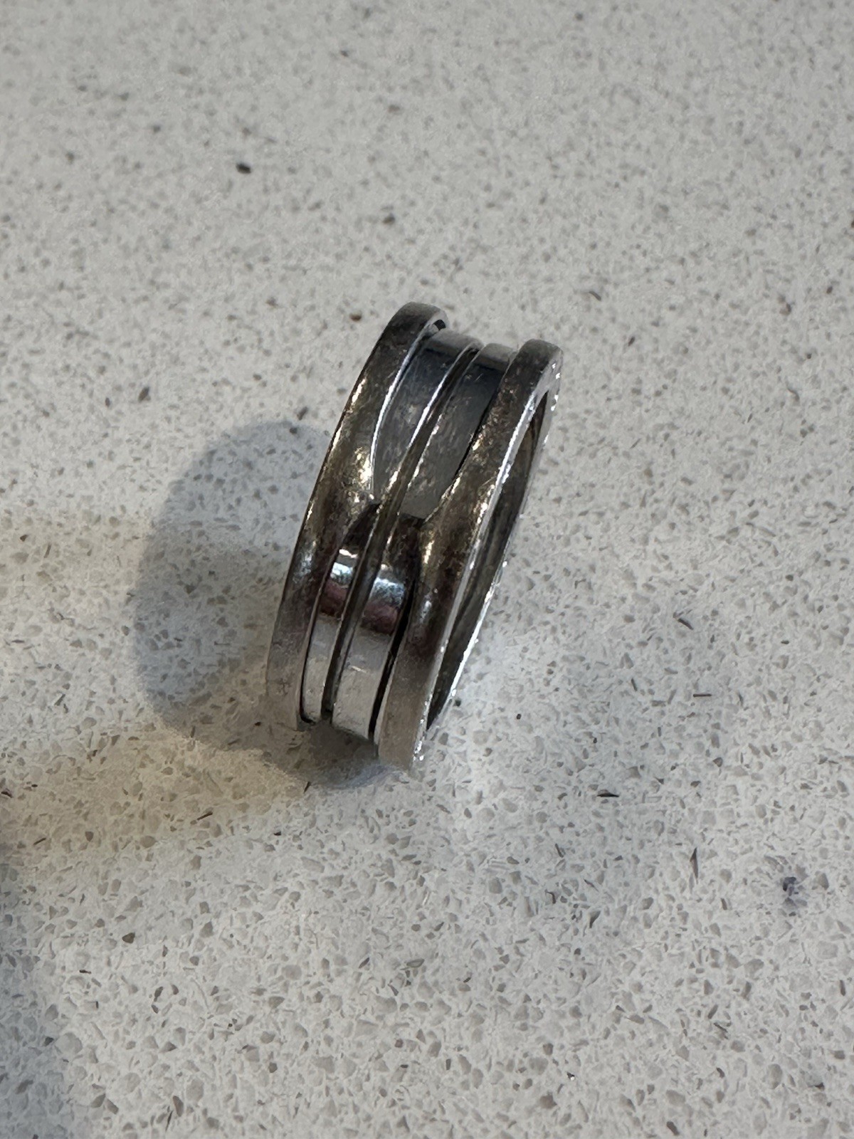 Bulgaria B.zero1 Three-band ring 18kt white gold Size 62/T