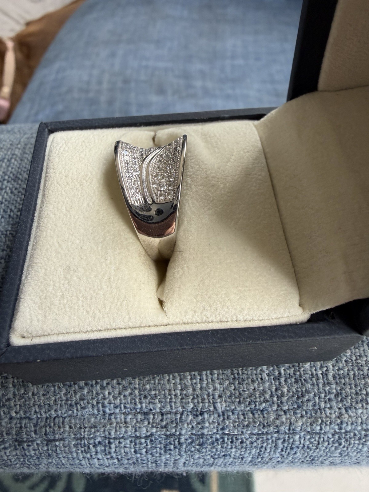 White Sapphire, Stunning, Right Hand Ring