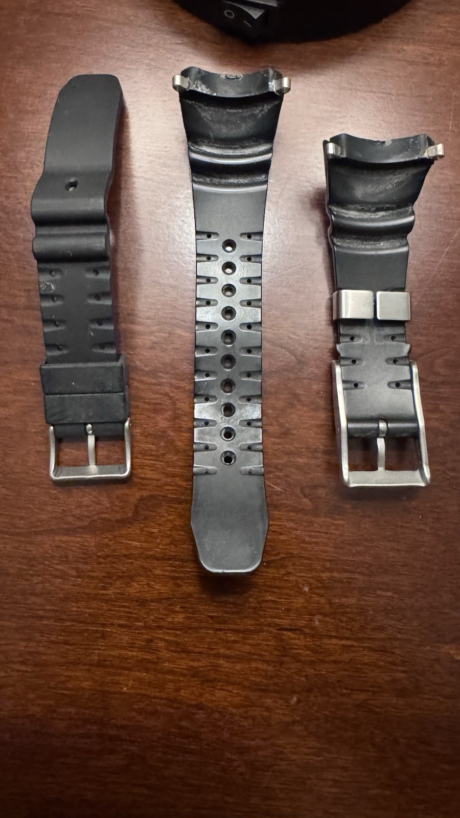 Citizen BJ-8050 Promaster Dive Eco-Drive Black Rubber Two-Piece Watch Band Strap