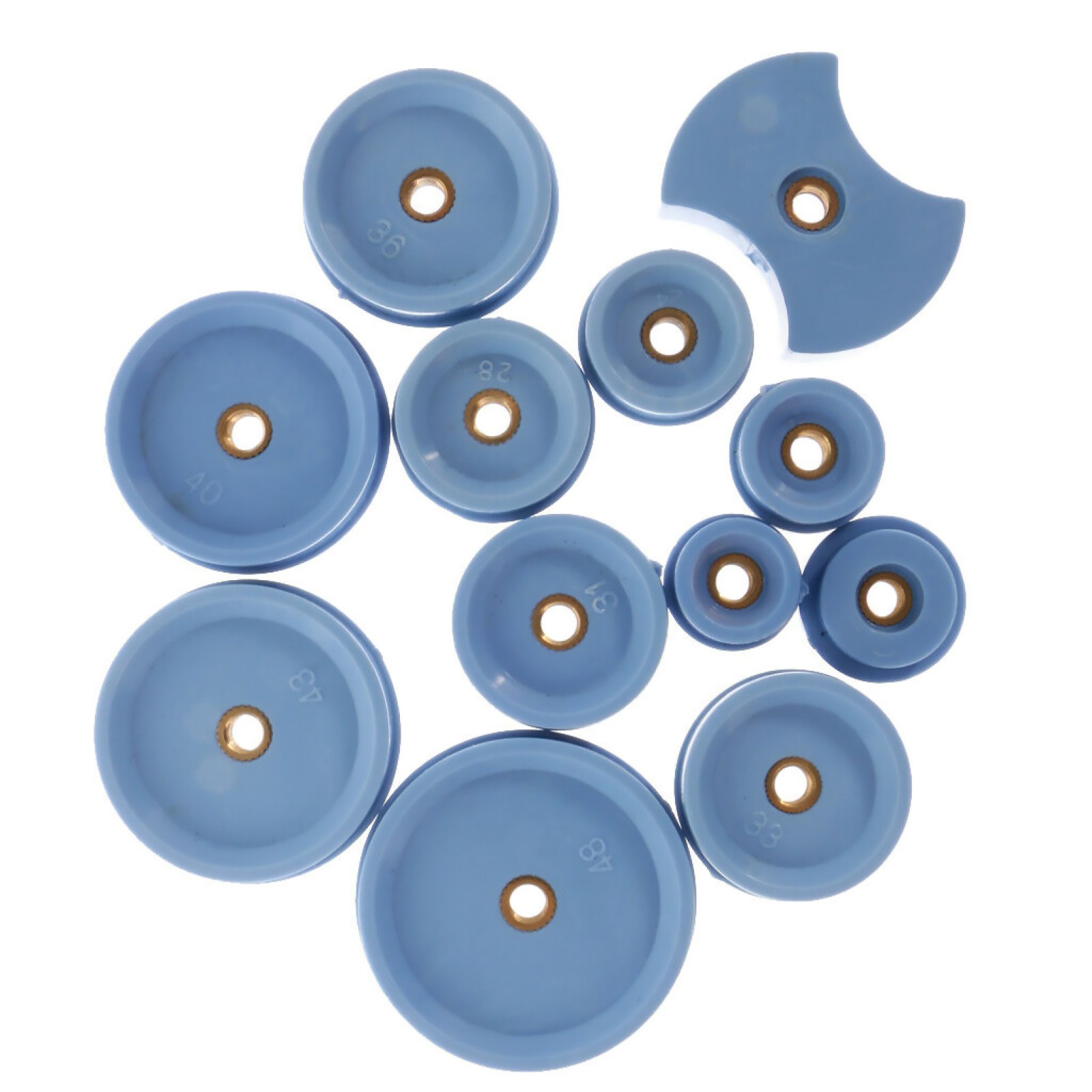 12Pcs 17-50mm Watch Back Press Set Closer Crystal Glass Fitting Watchmaker Tool