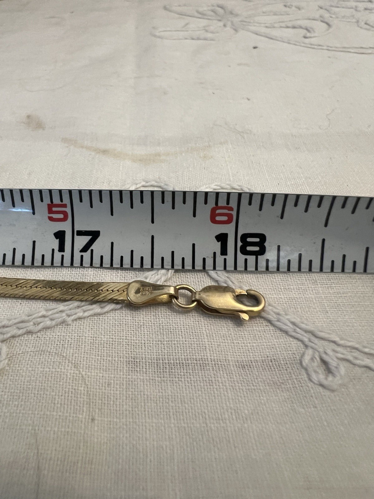 14k Italy Aurafin Herringbone 18” 7.1 G