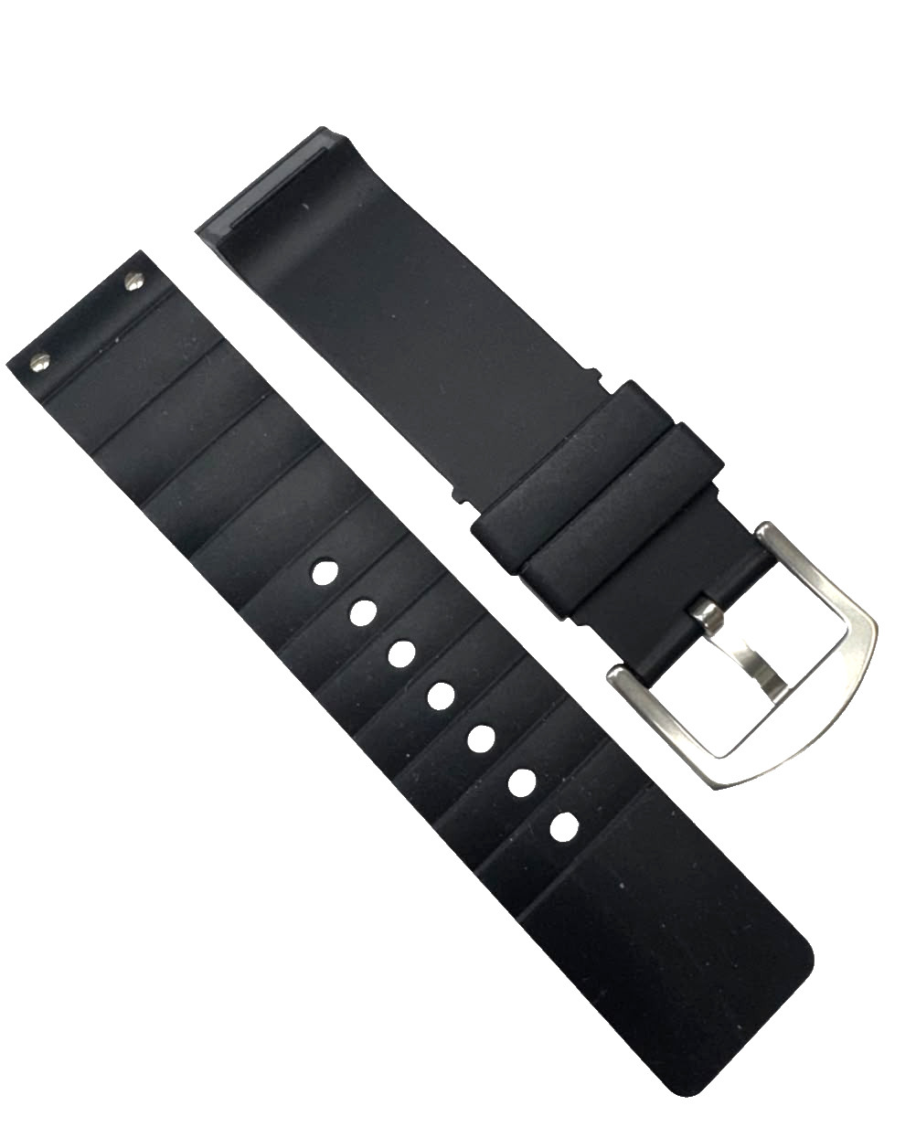 23mm Black Silicone Rubber Watch Band Strap for Cartier | Sport Style