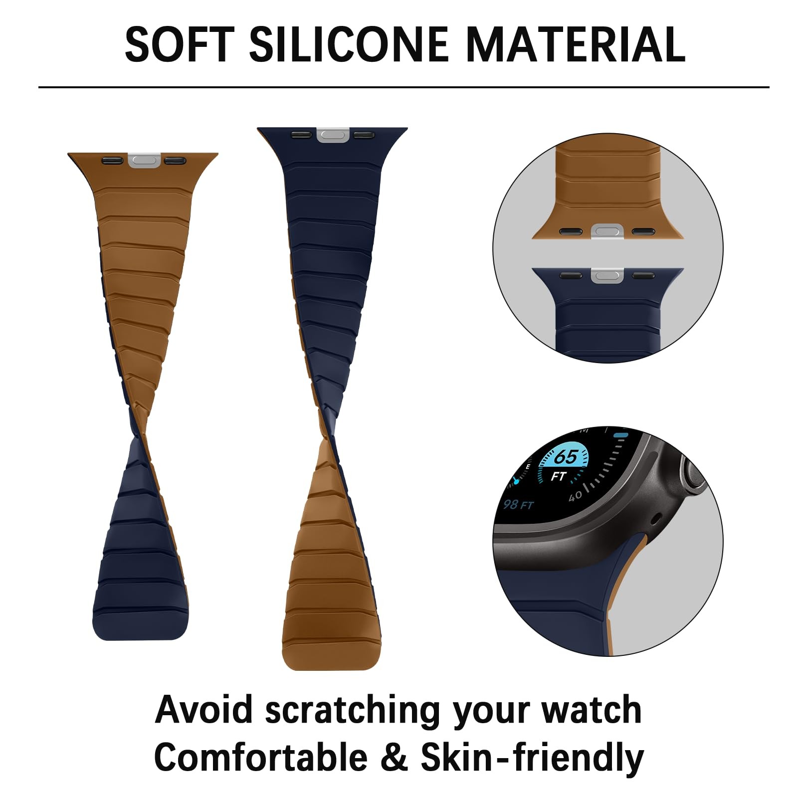 Double Sided Reversible Band Compatible with Apple Watch 42mm (Series 11/10) …