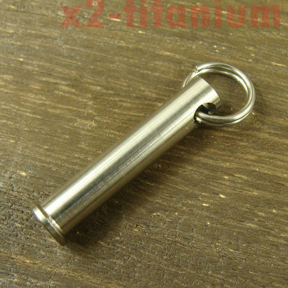 4pcs Titanium Pin + rings for keychain lanyard bead Zipper pull use XH438A