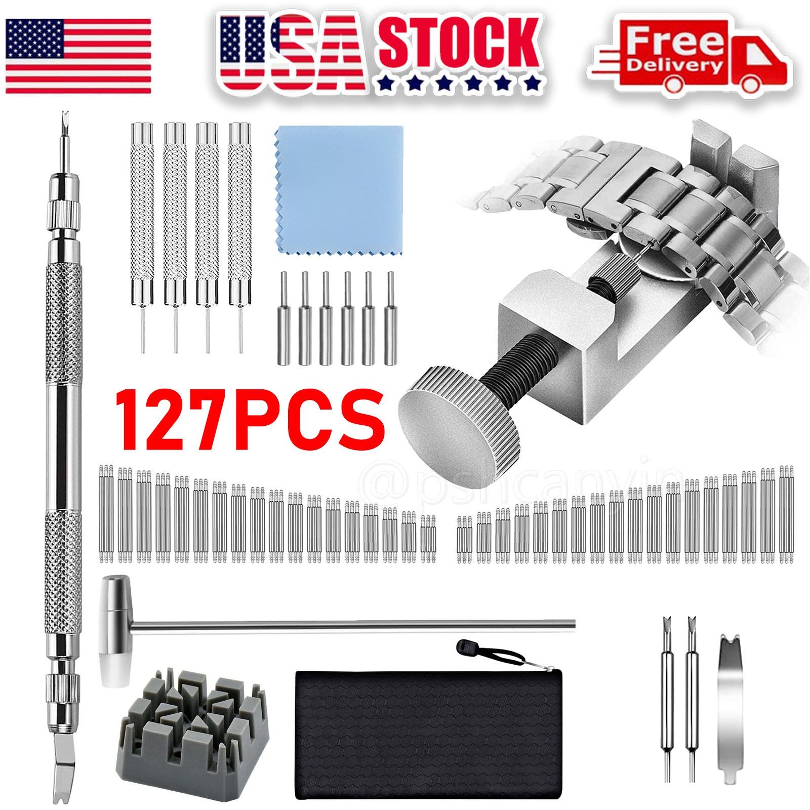 Adjustment Watch Band Strap Bracelet Repair Resizing Tool Kit Link Pin Remover
