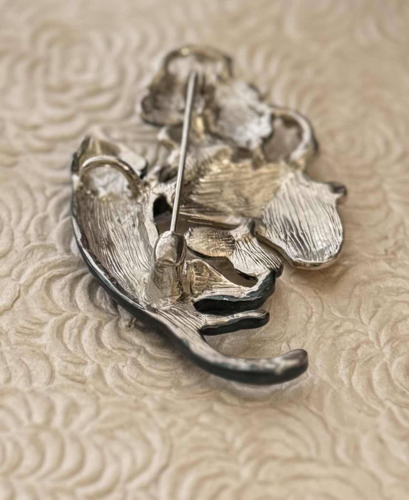 Cat / Fish Brooch /Pendant Enamel On Metal