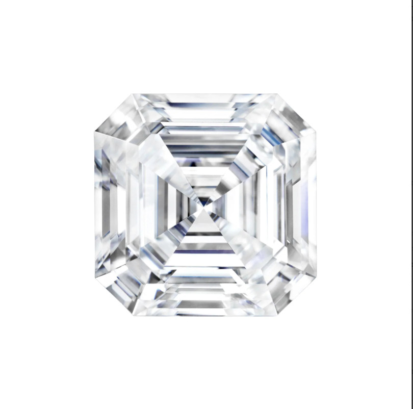Loose CVD Lab Grown Diamond 7.00 MM Asscher D Color IF Clarity Certified Diamond