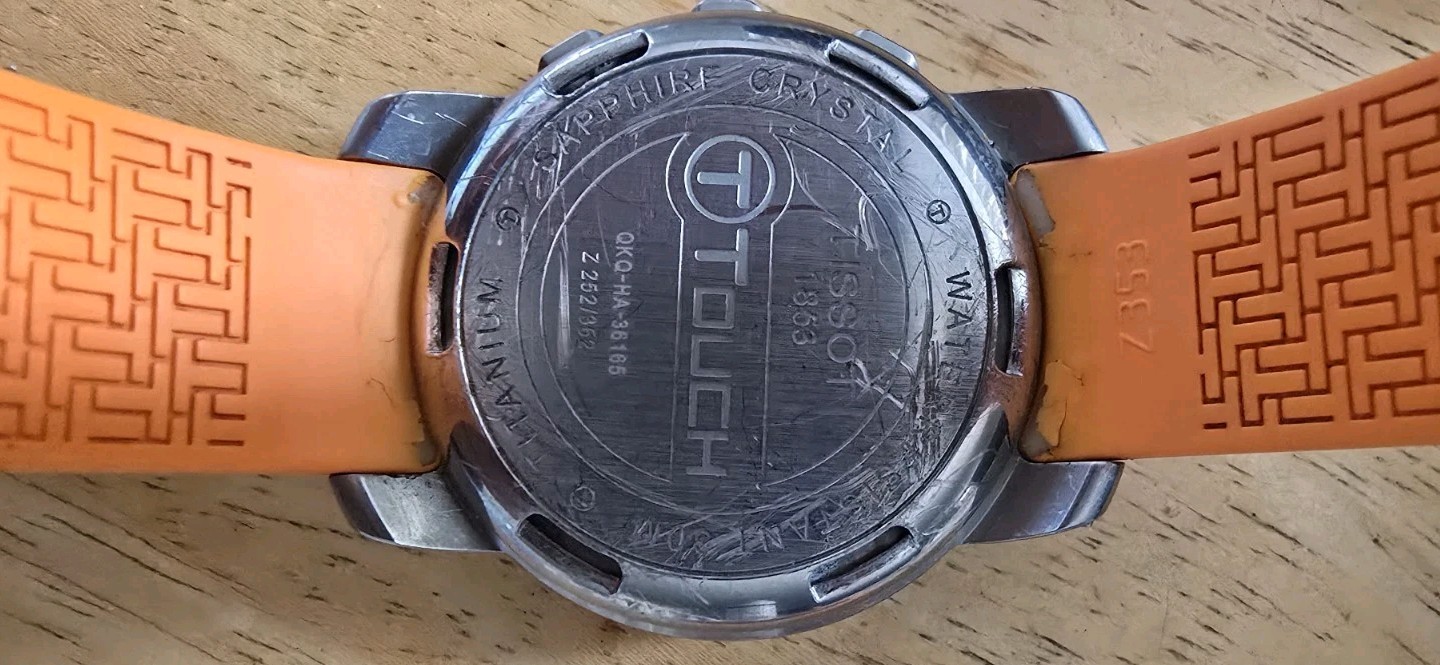 Tissot T-Touch Men’s Analog/Digital Quartz Compass Altimeter Orange Strap