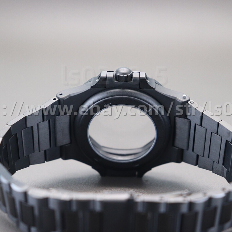 39.5mm Mechanical Watch Case And Strap Frosting Sapphire For Nh35 Movement