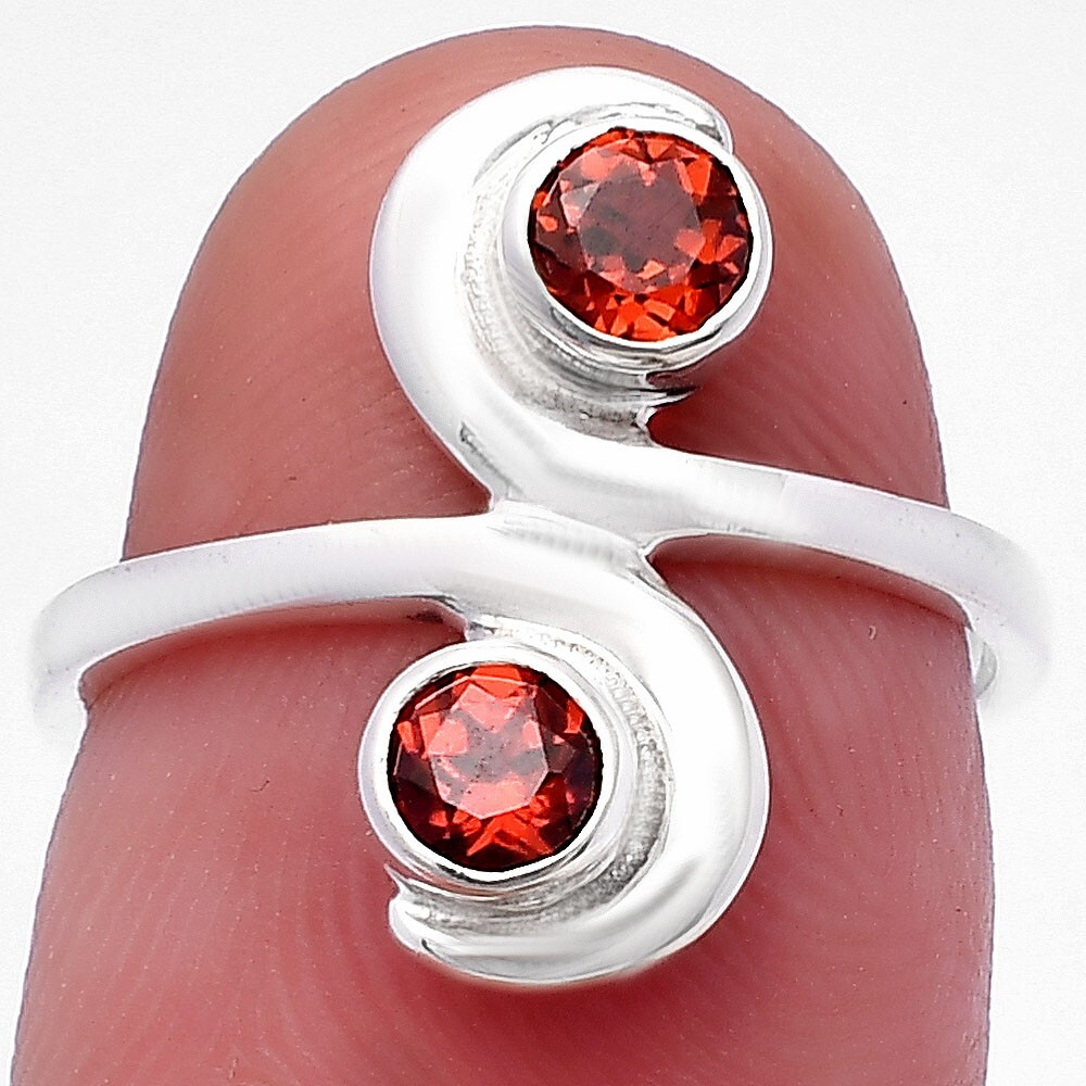 Round Natural Gemstone Spiral Ring 925 Sterling Silver Artisan Jewelry DGR1129