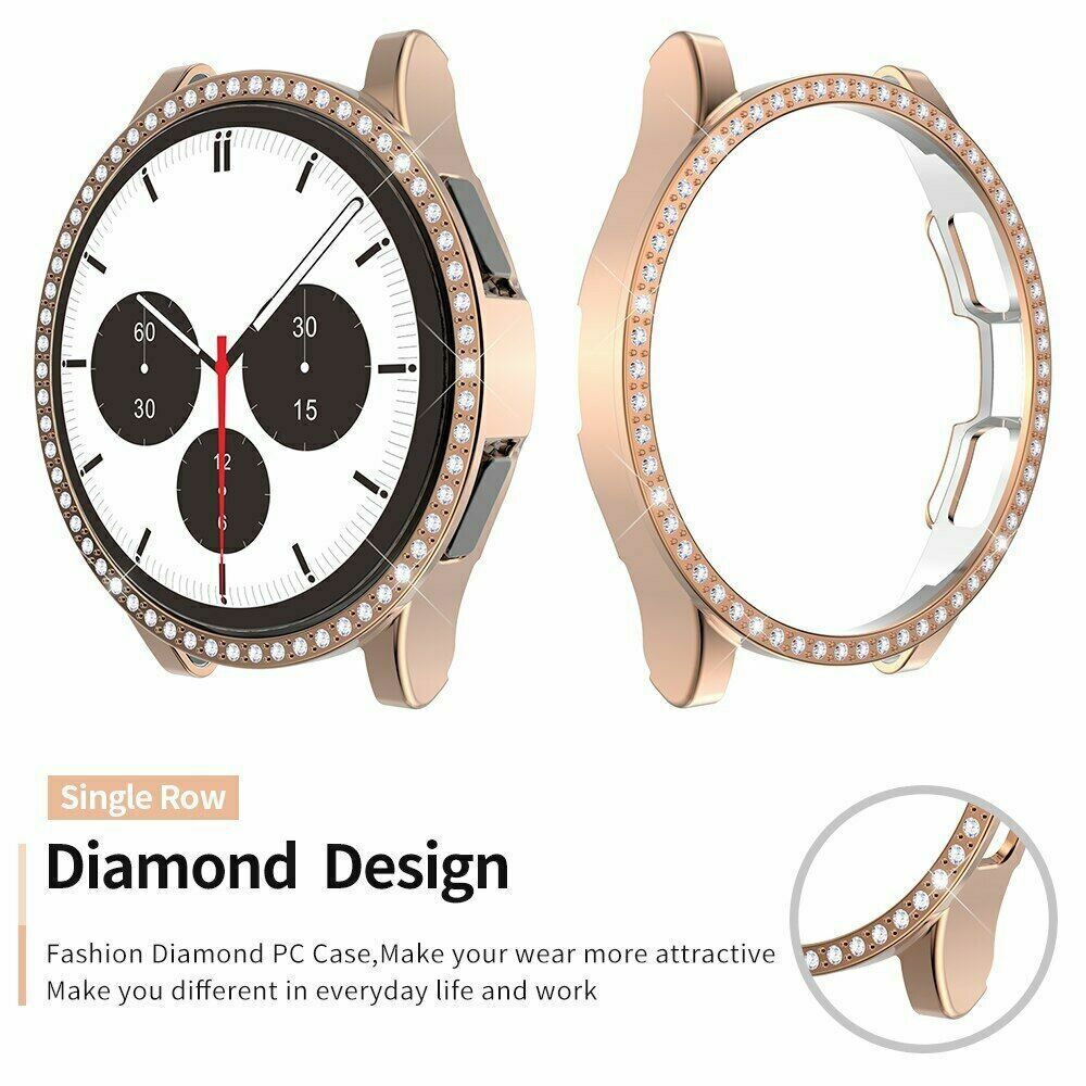 Bling Metal Band Strap+Case For Samsung Galaxy Watch 4 5 40/44mm/Classic 42/46mm