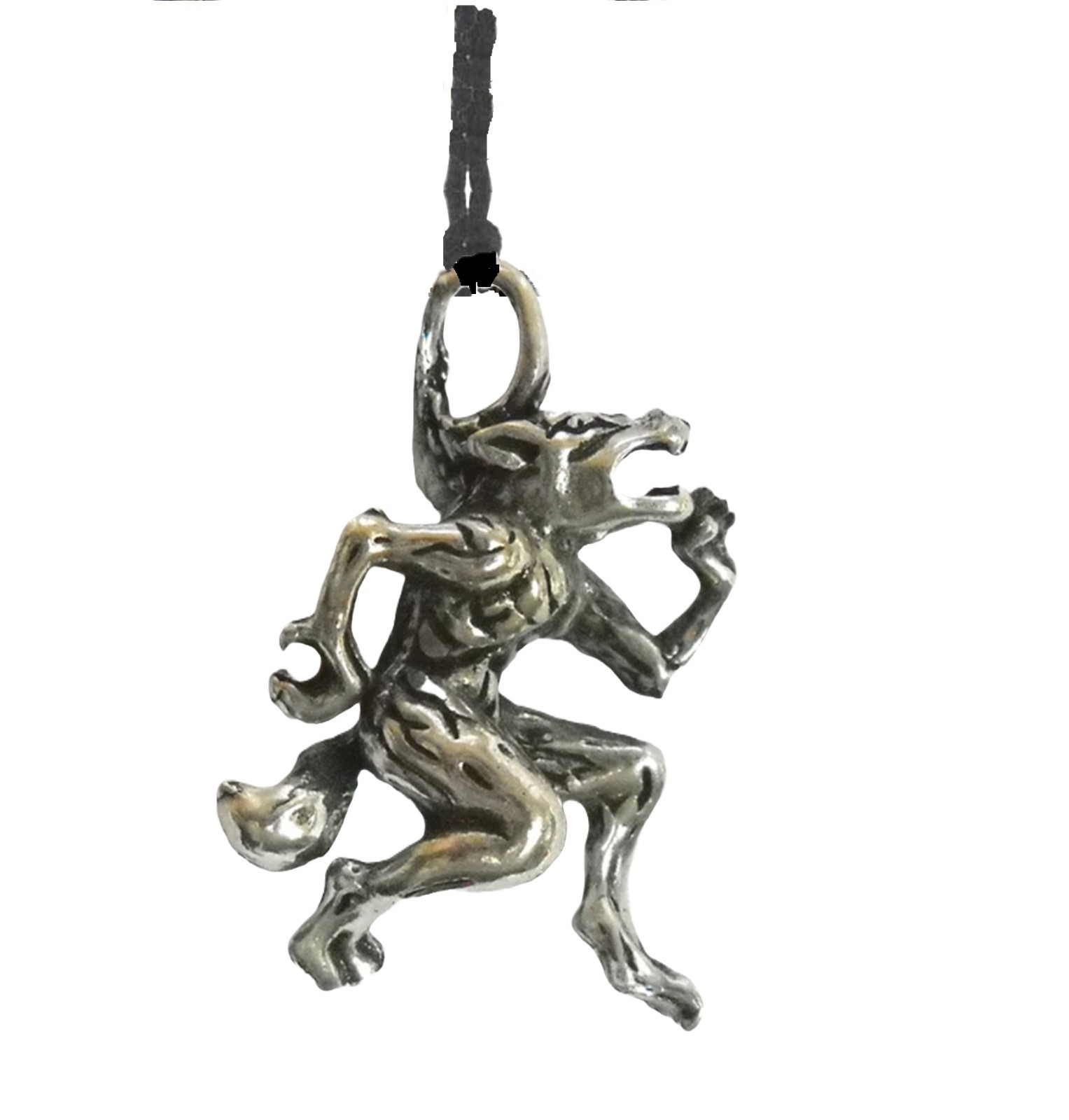 Pewter LYCAN WEREWOLF AMULET NECKLACE PENDANT Wolf Myth Horror Movie Beast Charm
