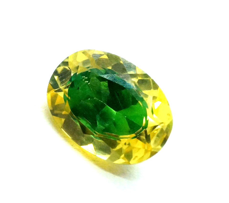Natural 5.2 CT Bi-Colour Pitambari Sapphire Oval Cut Loose Certified Gemstone