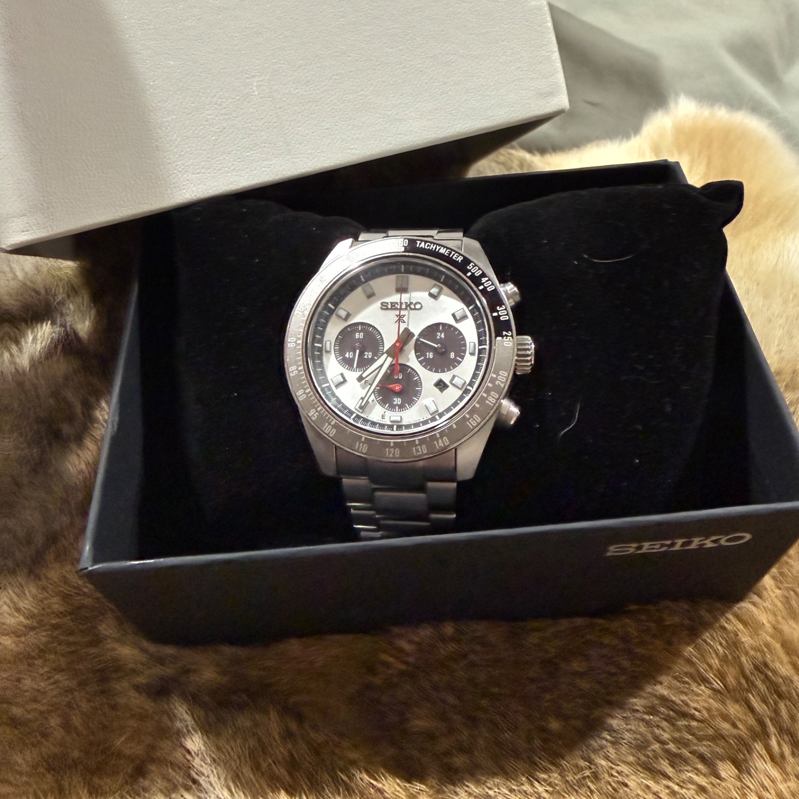 Seiko Prospex SSC911P1 Speedtimer Silver Panda Solar Chronograph