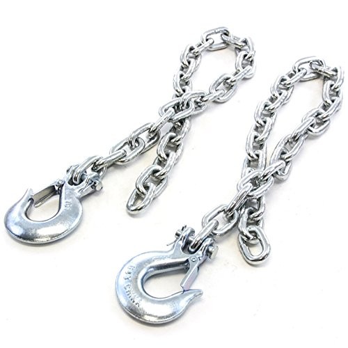 3/8 Inches x 35 Inches Safety Chain for Towing with Slip Hook 17,000 LB
