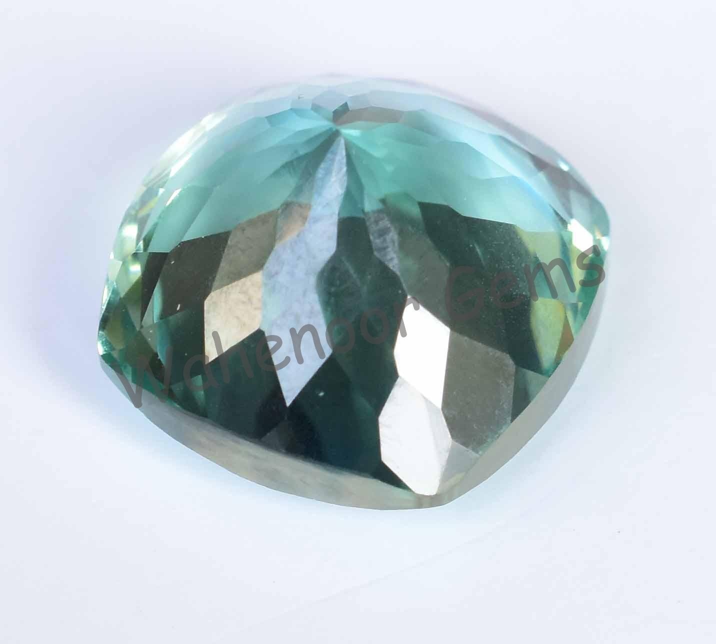 Natural Bi-Color Parti Sapphire 20.00 Ct CERTIFIED Cushion Rare Loose Gemstone