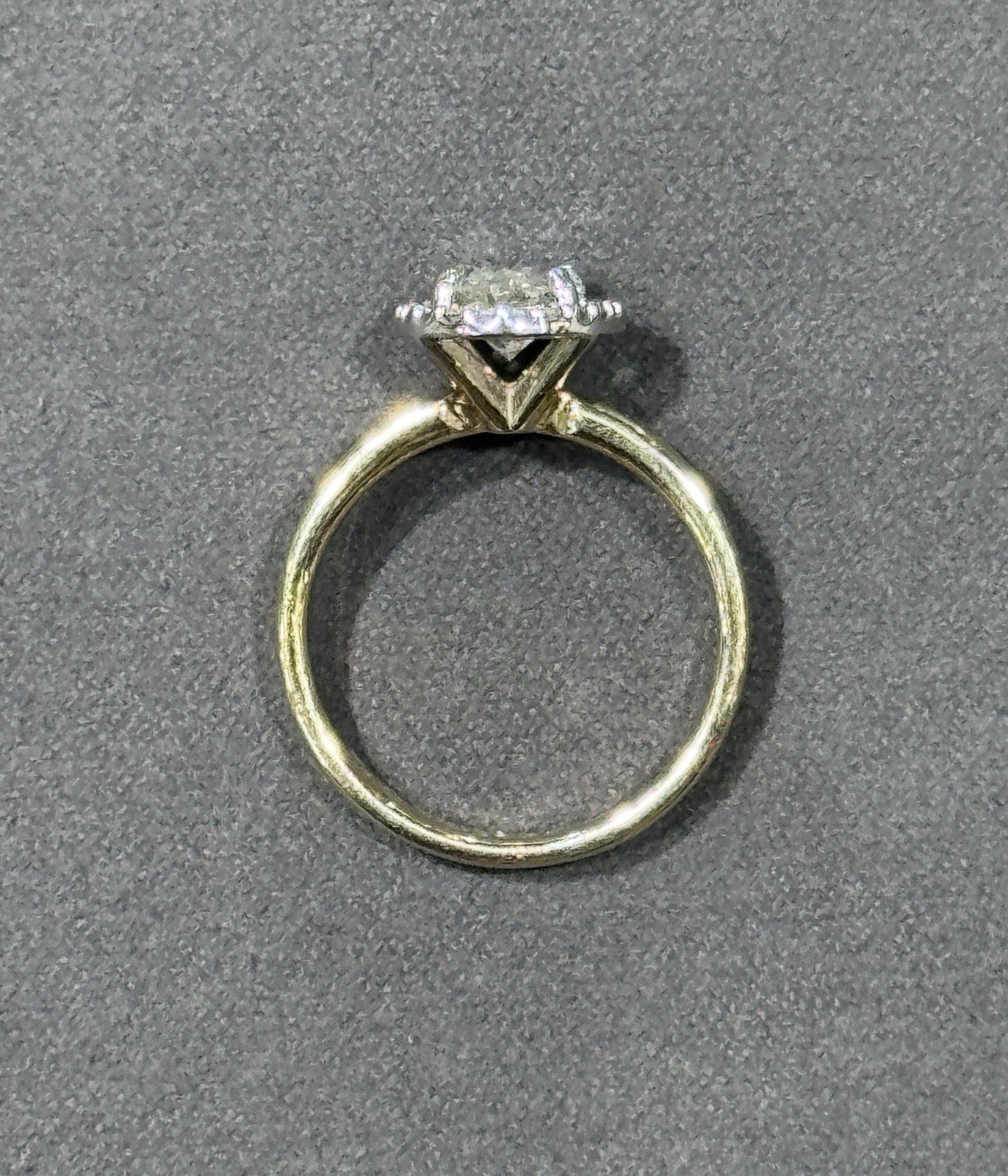 1.53 CT IGI Certified Oval Lab Grown Diamond Halo Ring – 14K/10K