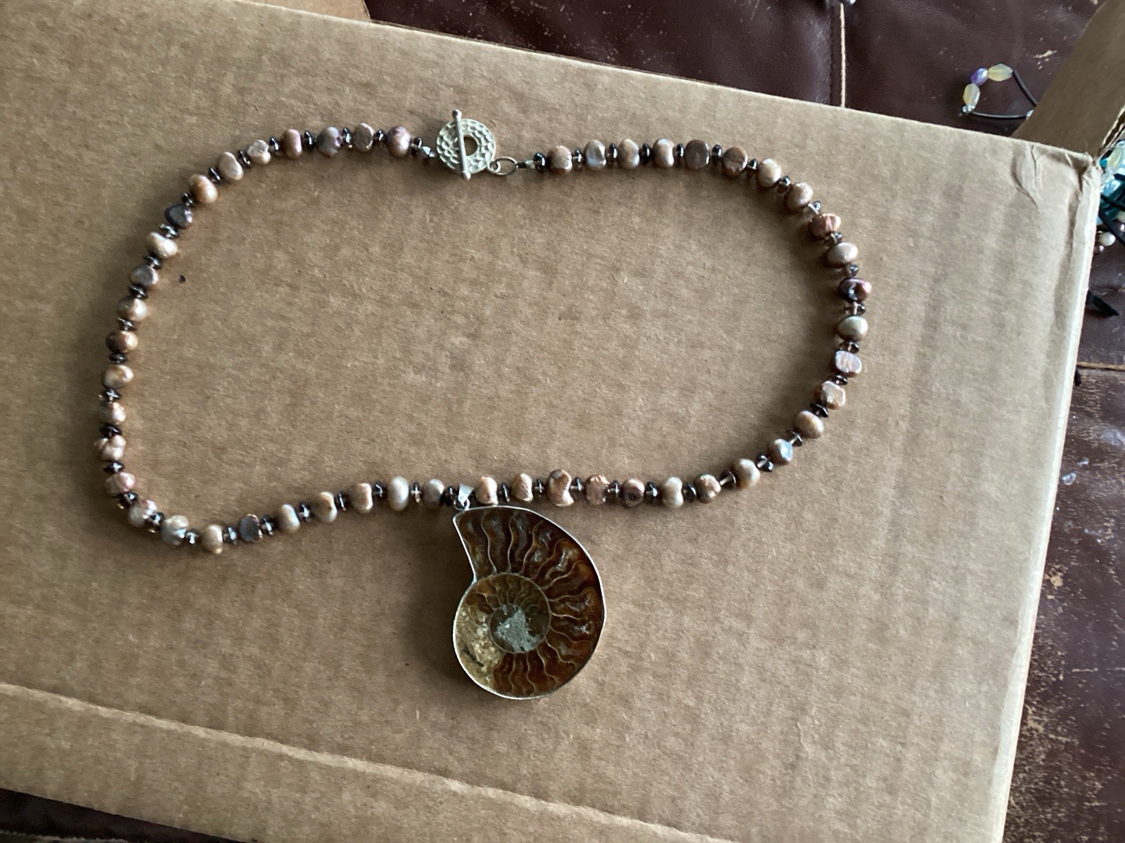 ammonite fossil necklace