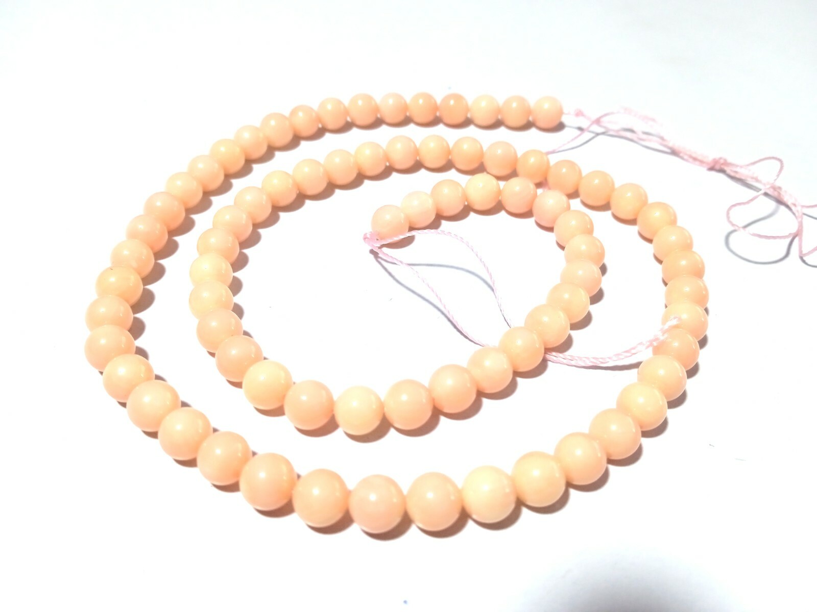 Coral Pink Round Smooth 5mm Loose Gemstone Beads 15″Inch 1 Strand